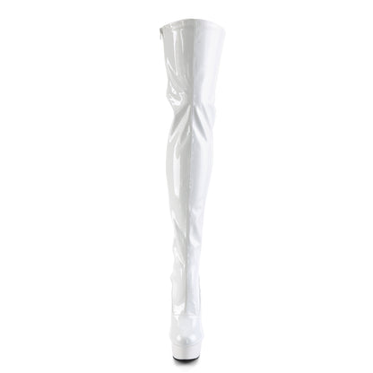 【PLEASER】DELIGHT-3063 シューズ Wht Str Pat/Wht【取寄】
