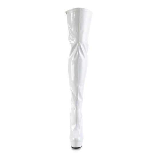 【PLEASER】DELIGHT-3063 プラットフォームシューズ Wht Str Pat/Wht【取寄】
