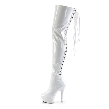 【PLEASER】DELIGHT-3063 シューズ Wht Str Pat/Wht【取寄】