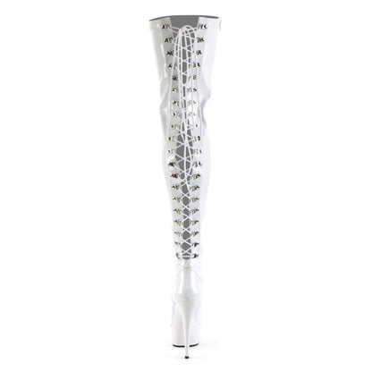 【PLEASER】DELIGHT-3063 シューズ Wht Str Pat/Wht【取寄】