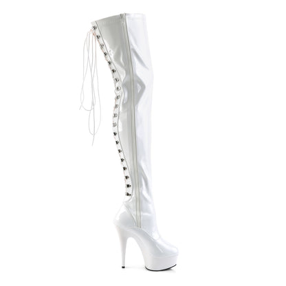 【PLEASER】DELIGHT-3063 シューズ Wht Str Pat/Wht【取寄】