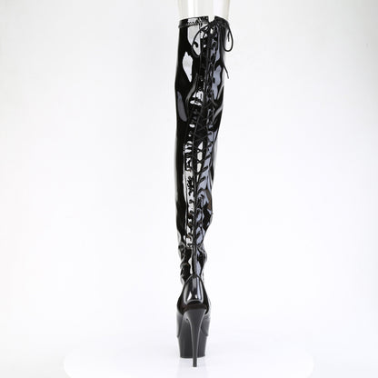 【PLEASER】DELIGHT-4017 シューズ Blk Str Pat/Blk【取寄】