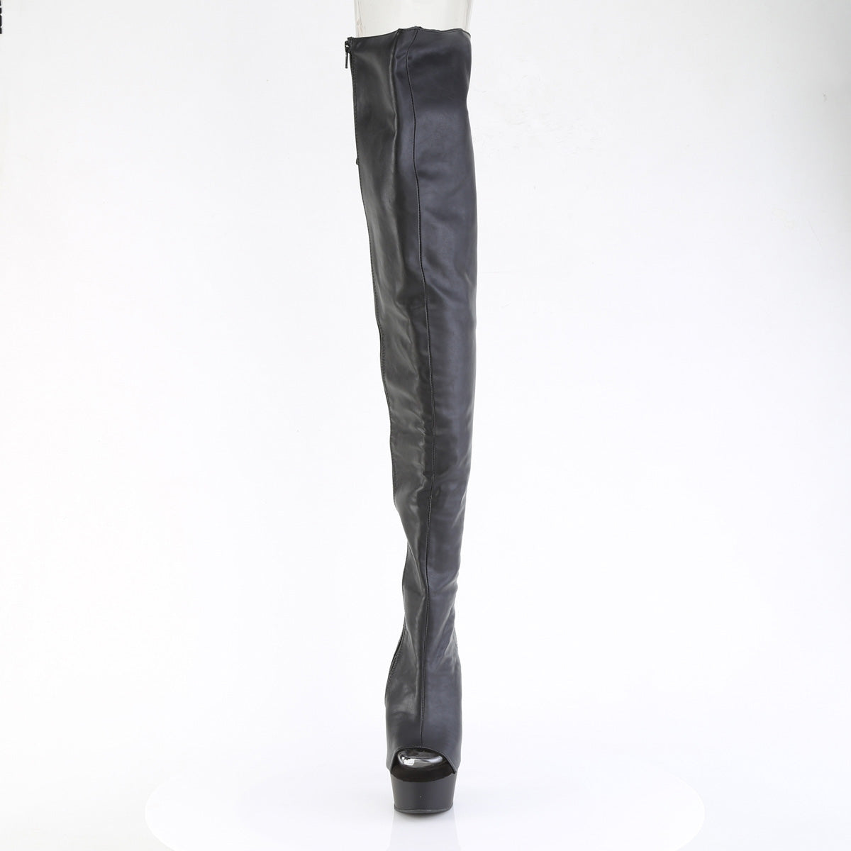 【PLEASER】DELIGHT-4019 シューズ Blk Faux Le/Blk Matte【取寄】