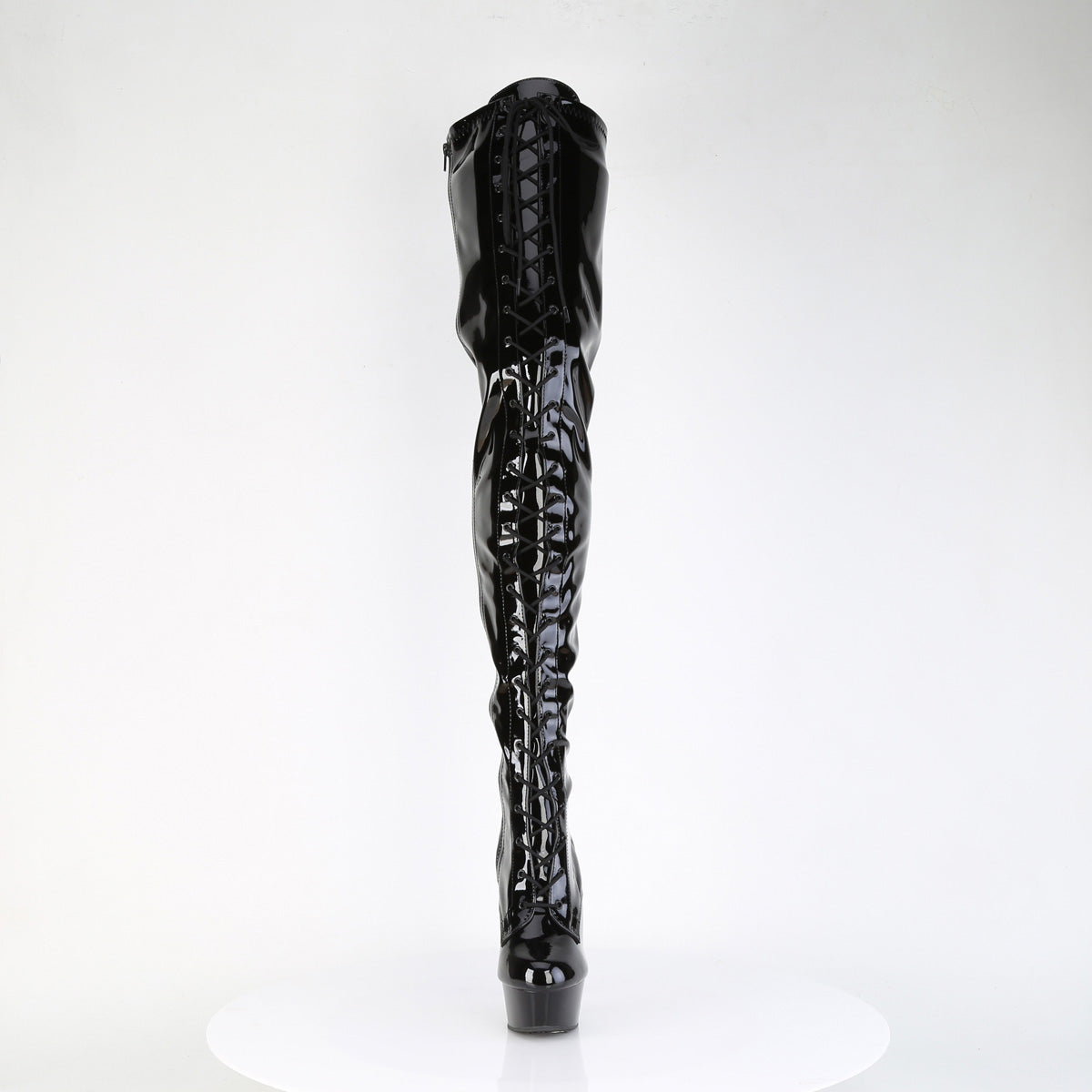 【PLEASER】DELIGHT-4023 シューズ Blk Str Pat/Blk【取寄】