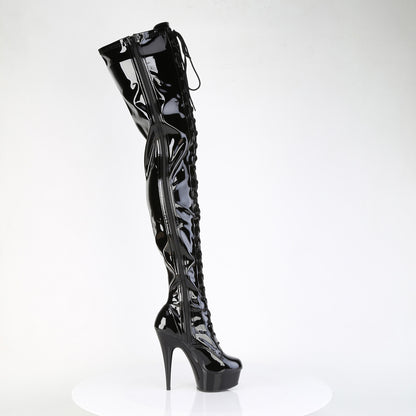 【PLEASER】DELIGHT-4023 シューズ Blk Str Pat/Blk【取寄】