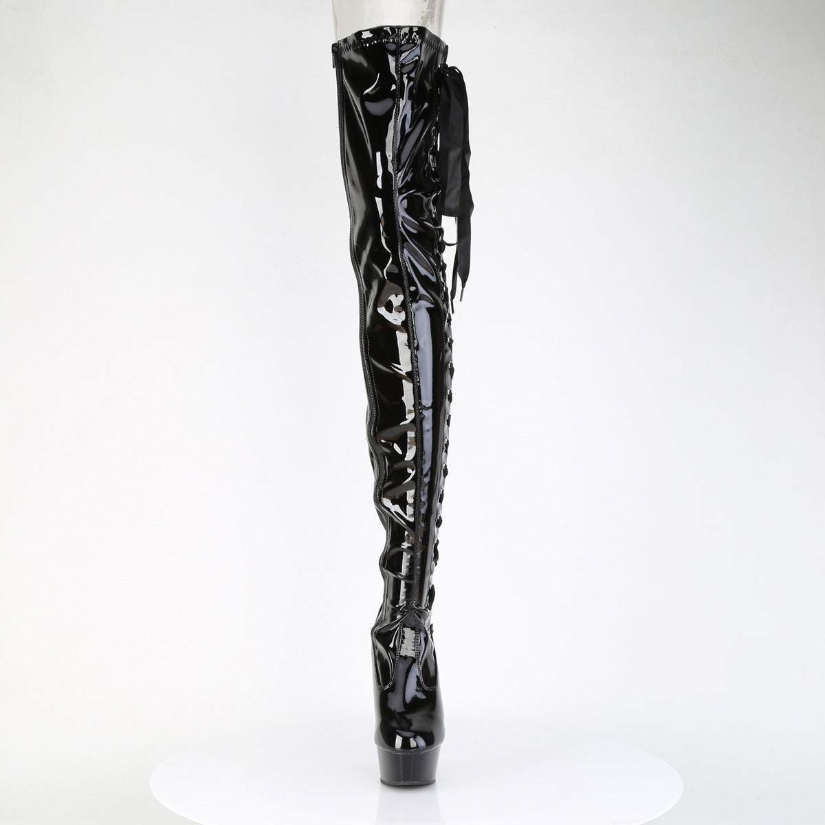 【PLEASER】DELIGHT-4050 シューズ Blk Str Pat/Blk【取寄】