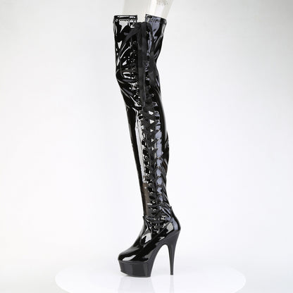【PLEASER】DELIGHT-4050 シューズ Blk Str Pat/Blk【取寄】