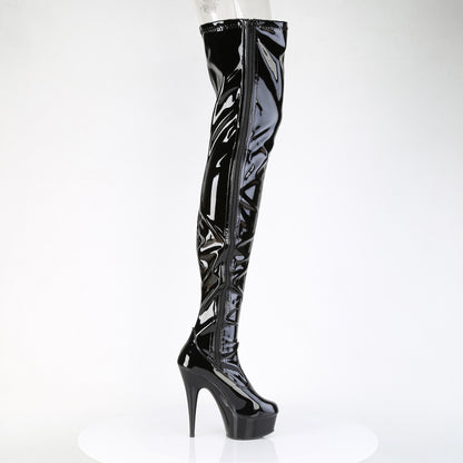 【PLEASER】DELIGHT-4050 シューズ Blk Str Pat/Blk【取寄】