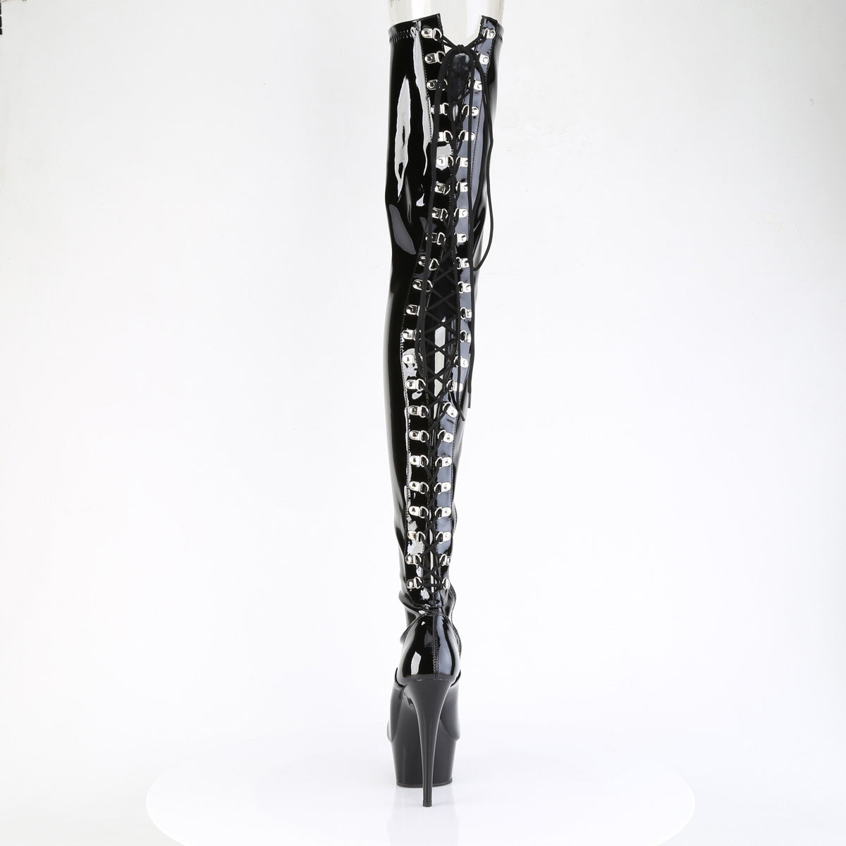 【PLEASER】DELIGHT-4063 シューズ Blk Str Pat/Blk【取寄】