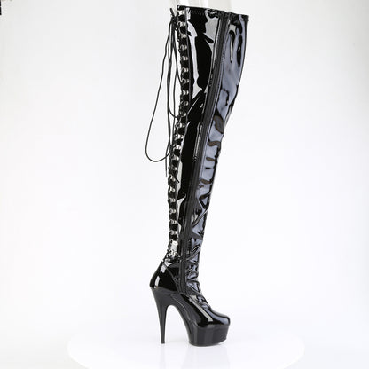 【PLEASER】DELIGHT-4063 シューズ Blk Str Pat/Blk【取寄】