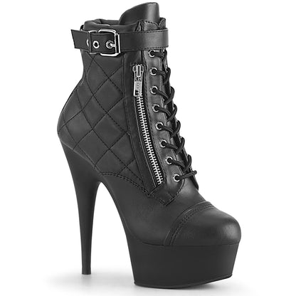 【PLEASER】DELIGHT-600-05 シューズ Blk Faux Leather/Blk Matte【取寄】