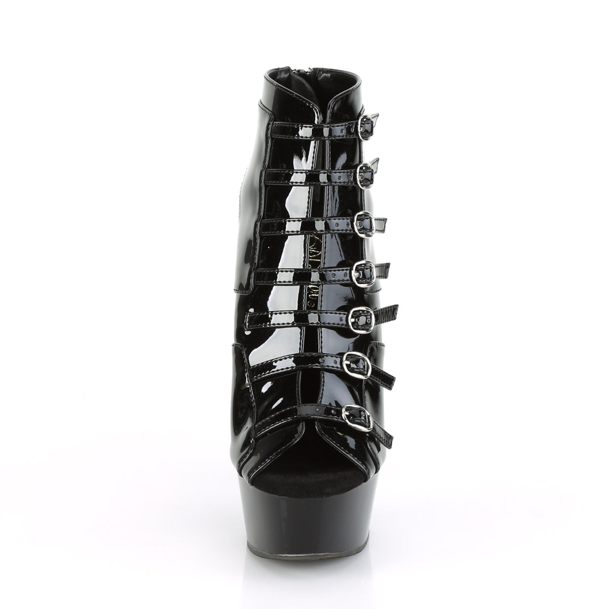 【PLEASER】DELIGHT-600-11 シューズ Blk Pat/Blk【取寄】