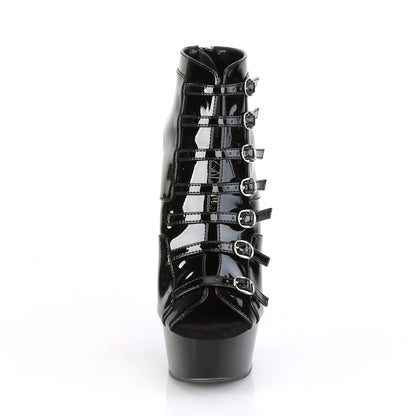【PLEASER】DELIGHT-600-11 シューズ Blk Pat/Blk【取寄】