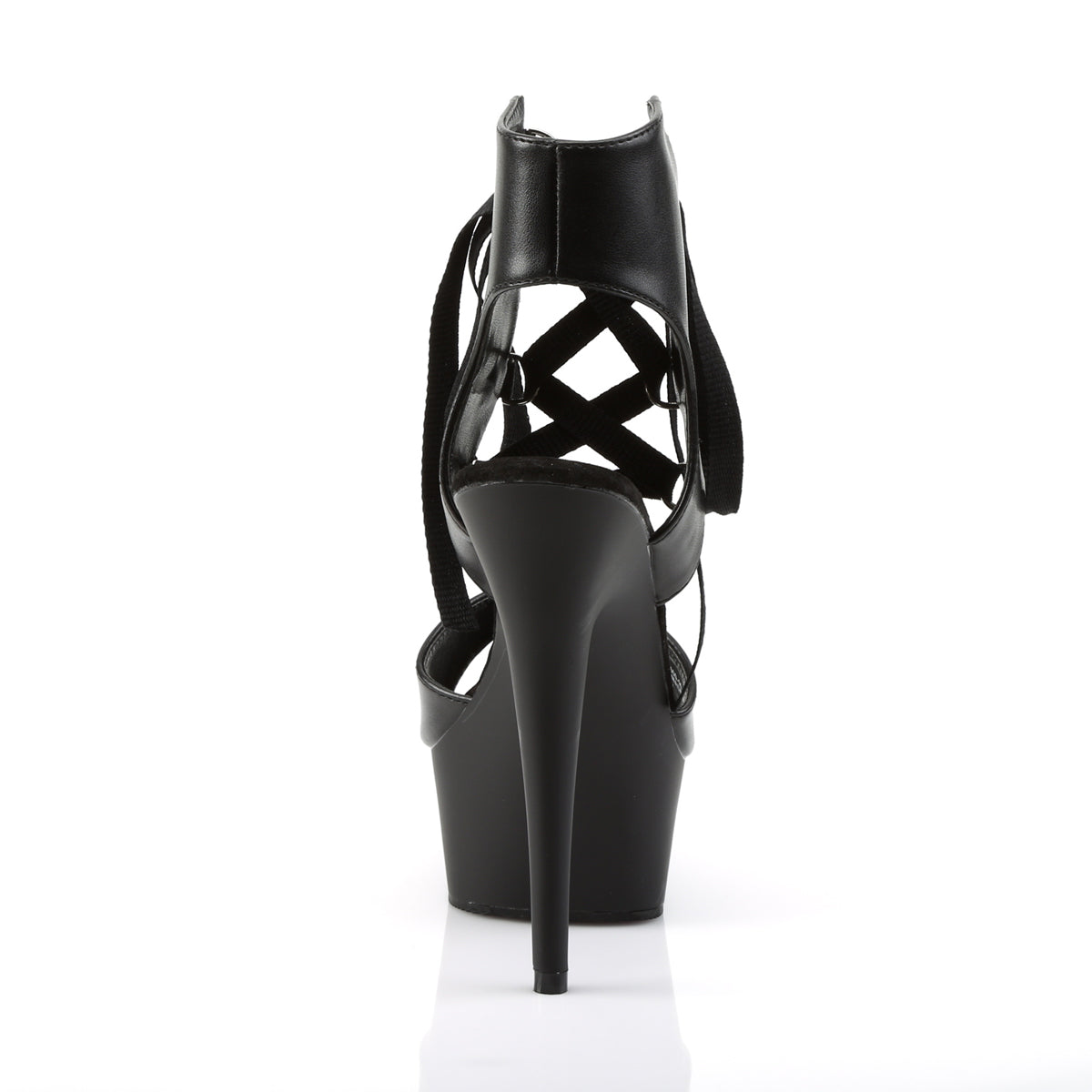 【PLEASER】DELIGHT-600-14 シューズ Blk Faux Leather/ Blk【取寄】