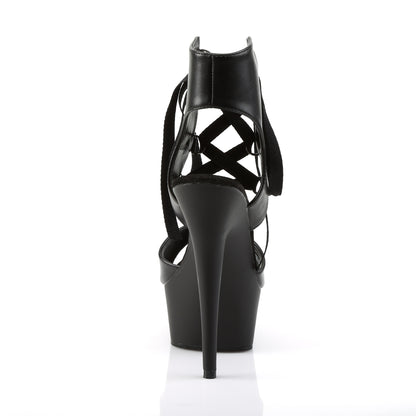 【PLEASER】DELIGHT-600-14 シューズ Blk Faux Leather/ Blk【取寄】