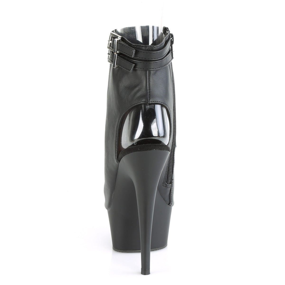 【PLEASER】DELIGHT-600-18 シューズ Blk Faux Leather/Blk Matte【取寄】