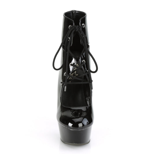 【PLEASER】DELIGHT-600-22 プラットフォームシューズ Blk Pat/Blk【取寄】