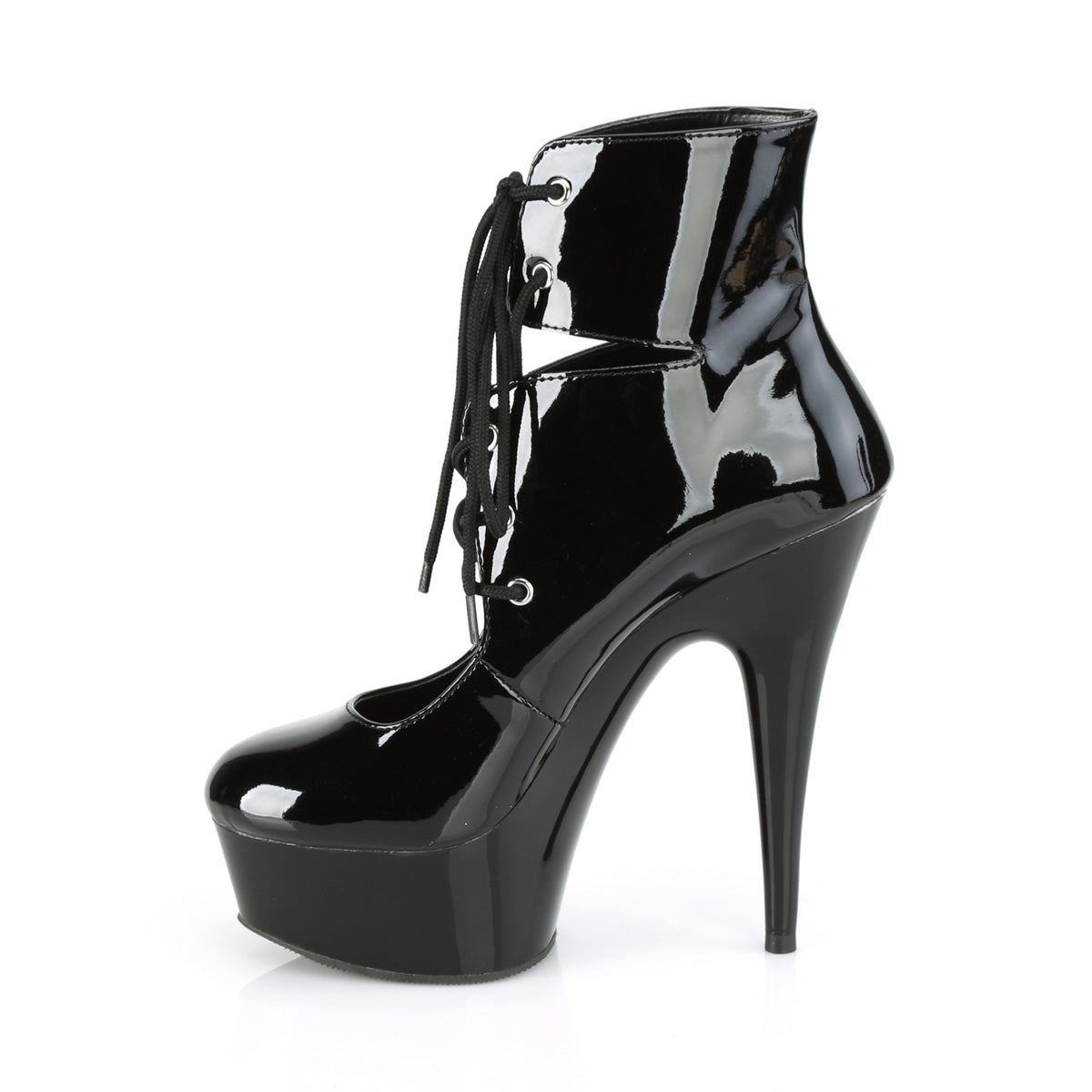 【PLEASER】DELIGHT-600-22 シューズ Blk Pat/Blk【取寄】