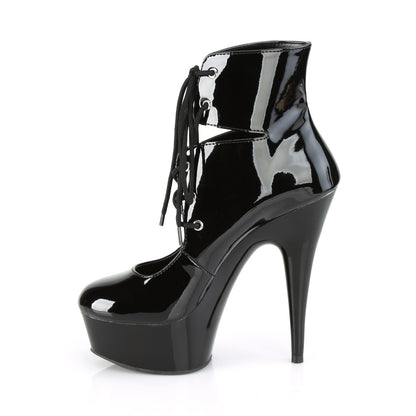 【PLEASER】DELIGHT-600-22 シューズ Blk Pat/Blk【取寄】
