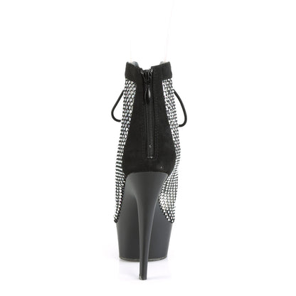 【PLEASER】DELIGHT-600-33RM シューズ Blk Faux Suede-RS Mesh/Blk Matte【取寄】