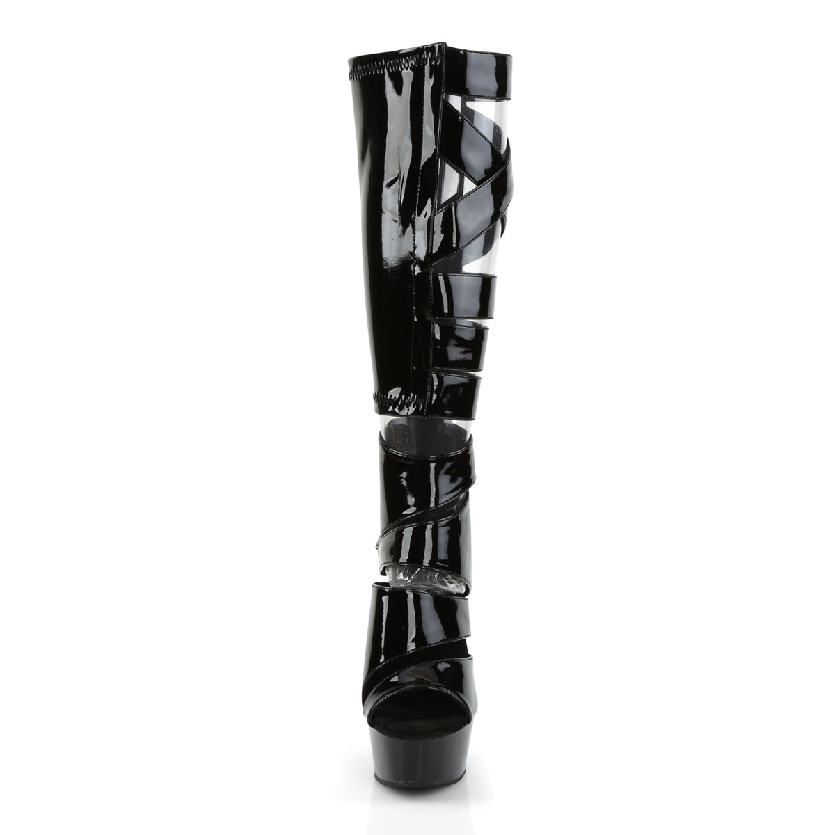 【PLEASER】DELIGHT-600-49 シューズ Blk Str Pat/Blk【取寄】