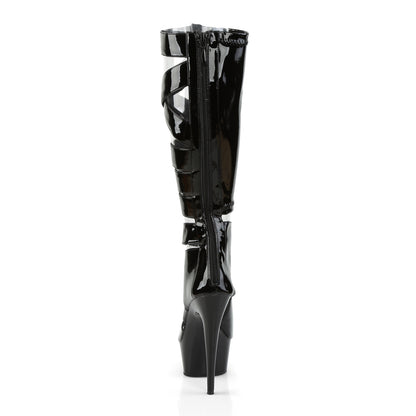 【PLEASER】DELIGHT-600-49 シューズ Blk Str Pat/Blk【取寄】