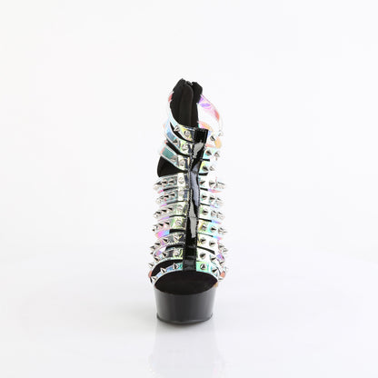 【PLEASER】DELIGHT-600-9 シューズ Holo TPU-Blk Pat/Blk【取寄】