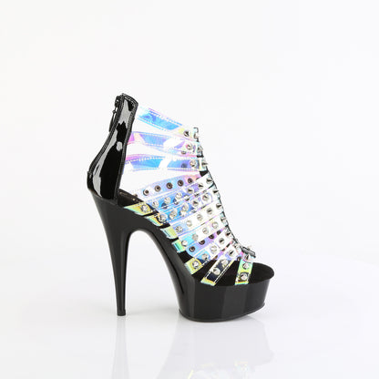 【PLEASER】DELIGHT-600-9 シューズ Holo TPU-Blk Pat/Blk【取寄】