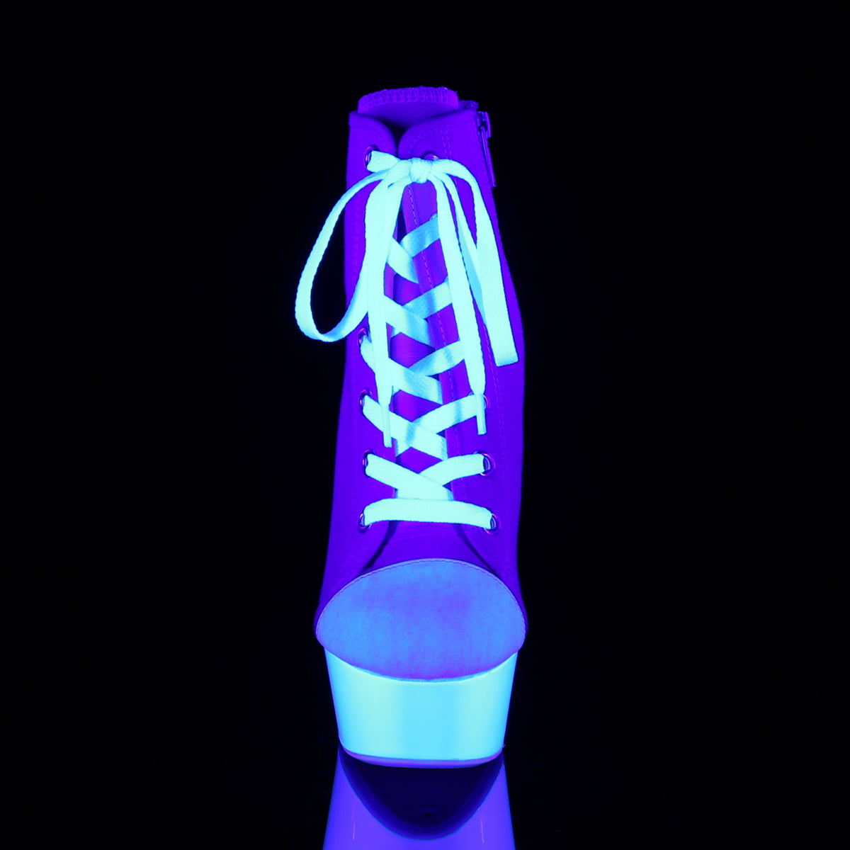 【PLEASER】DELIGHT-600SK-02 シューズ Pink Canvas/Neon White【取寄】