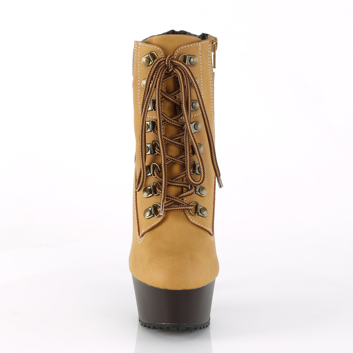 【PLEASER】DELIGHT-600TL-02 シューズ Tan Nubuck Faux Leather/Dark Brown Matte【取寄】