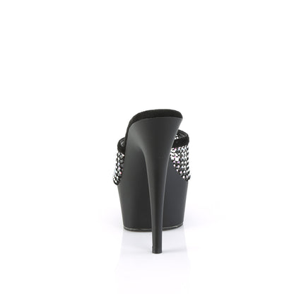 【PLEASER】DELIGHT-601-6RM シューズ Blk Faux Suede-RS Mesh/Blk Matte【取寄】