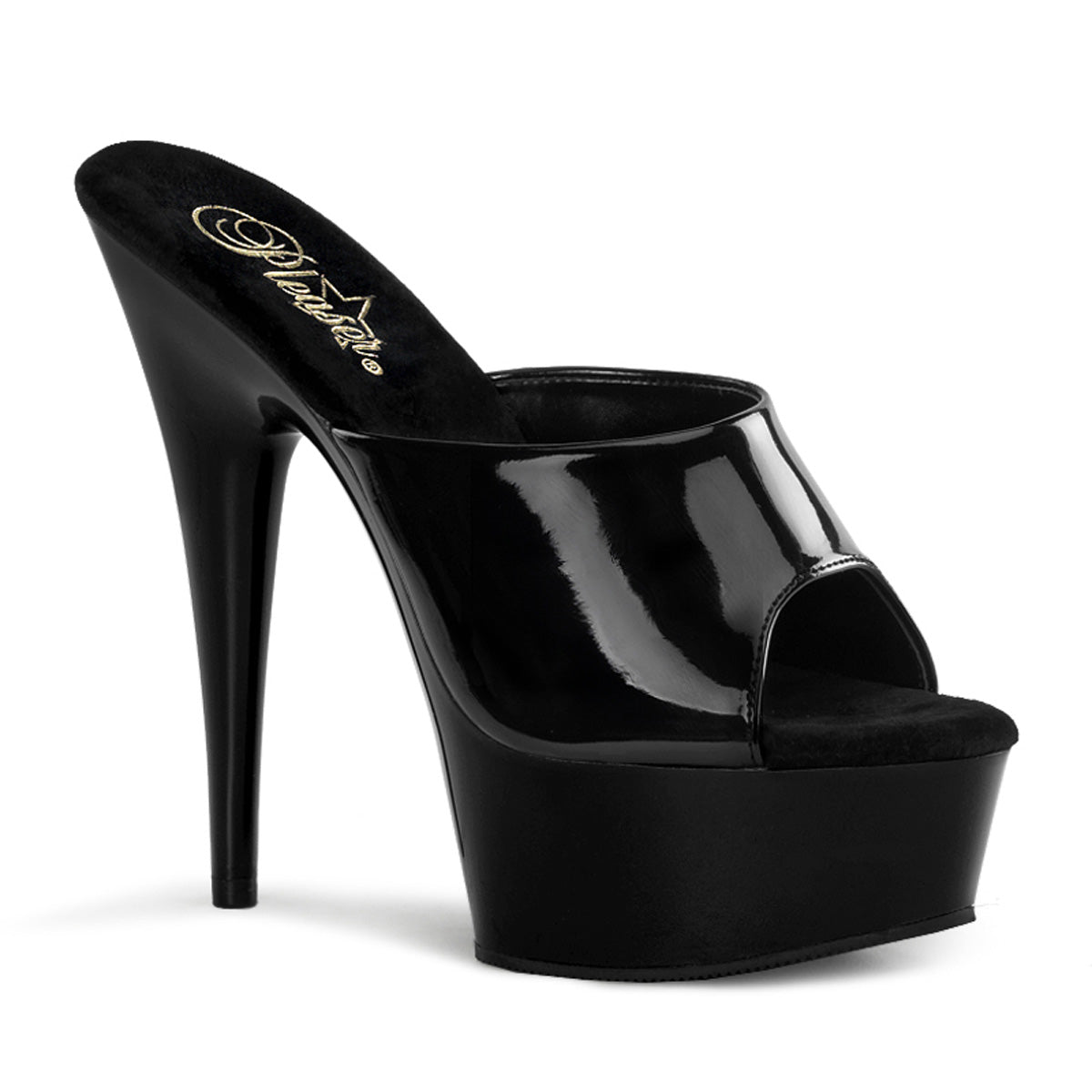 【PLEASER】DELIGHT-601 シューズ Blk Pat/Blk【取寄】