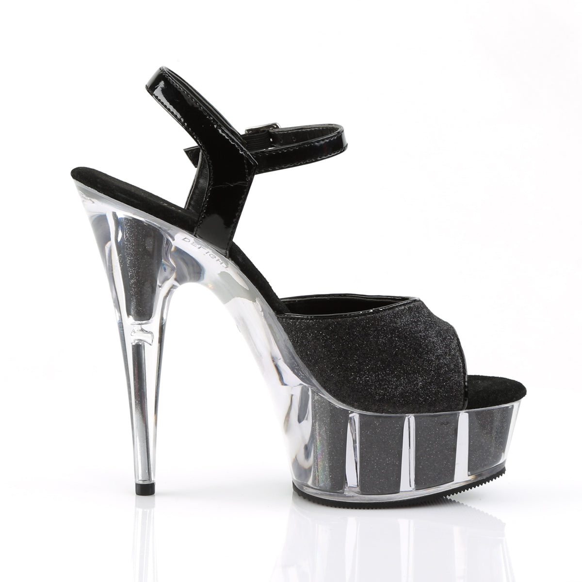 【PLEASER】DELIGHT-609-5G シューズ Blk Gltr/Blk Gltr【取寄】