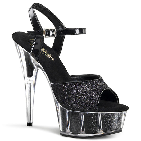 【PLEASER】DELIGHT-609-5G プラットフォームシューズ Blk Gltr/Blk Gltr【取寄】