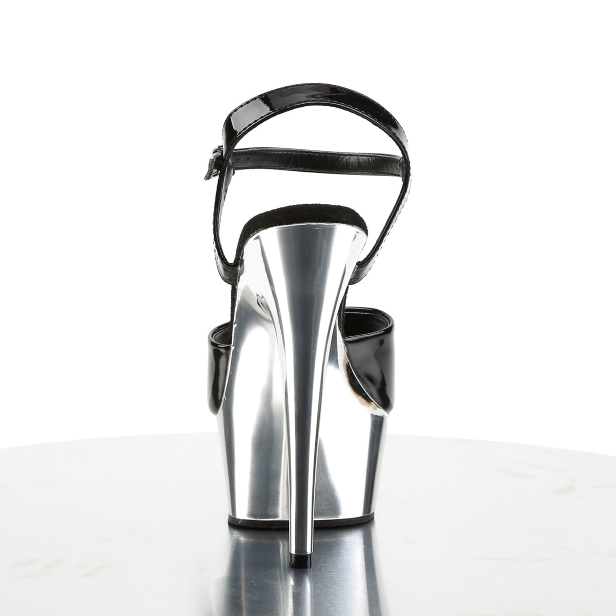 【PLEASER】DELIGHT-609 シューズ Blk/Slv Chrome【取寄】