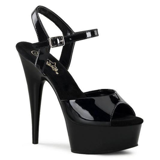 【PLEASER】DELIGHT-609 プラットフォームシューズ Blk Pat/Blk【取寄】