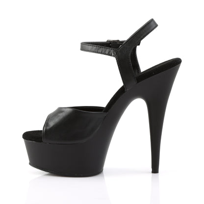 【PLEASER】DELIGHT-609 シューズ Blk Faux Leather/Blk Matte【取寄】