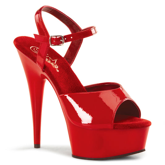 【PLEASER】DELIGHT-609 プラットフォームシューズ Red Pat/Red【取寄】