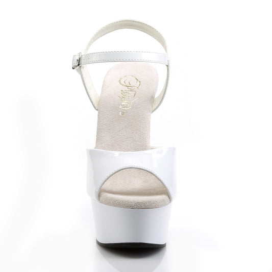 【PLEASER】DELIGHT-609 プラットフォームシューズ Wht Pat/Wht【取寄】