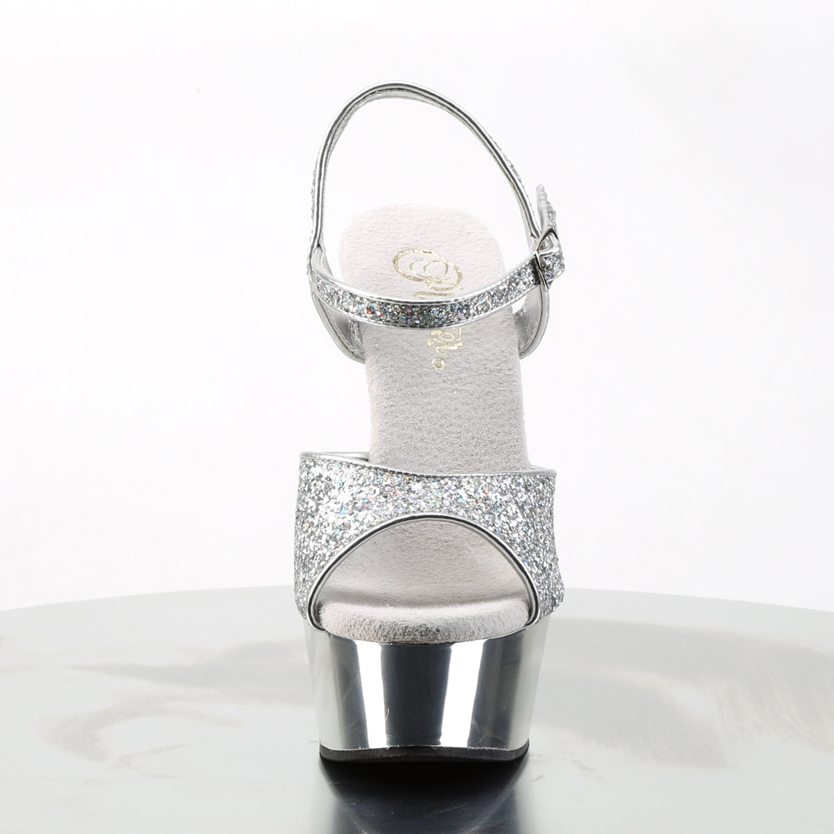 【PLEASER】DELIGHT-609G シューズ Slv Multi Gltr/Slv Chrome【取寄】