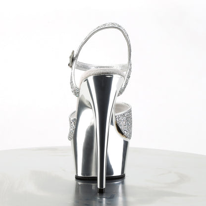 【PLEASER】DELIGHT-609G シューズ Slv Multi Gltr/Slv Chrome【取寄】