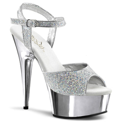【PLEASER】DELIGHT-609G シューズ Slv Multi Gltr/Slv Chrome【取寄】
