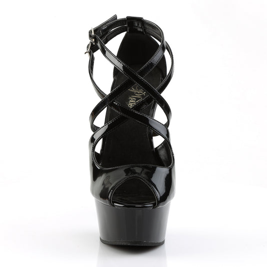 【PLEASER】DELIGHT-612 プラットフォームシューズ Blk/Blk【取寄】