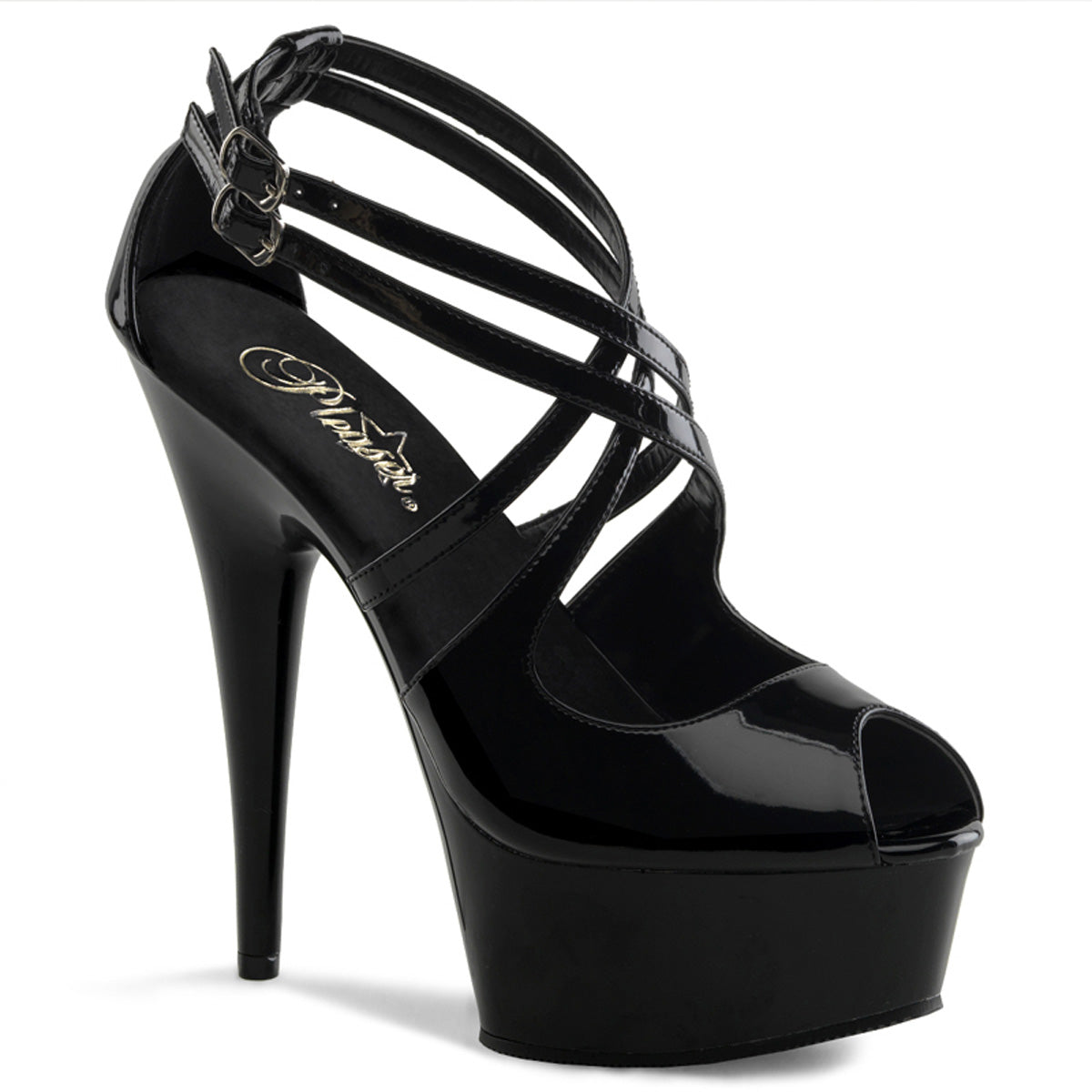 【PLEASER】DELIGHT-612 シューズ Blk/Blk【取寄】