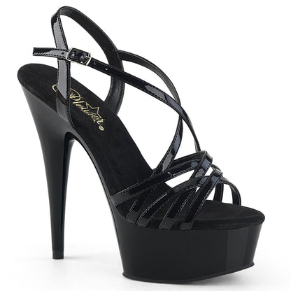 【PLEASER】DELIGHT-613 シューズ Blk Pat/Blk【取寄】