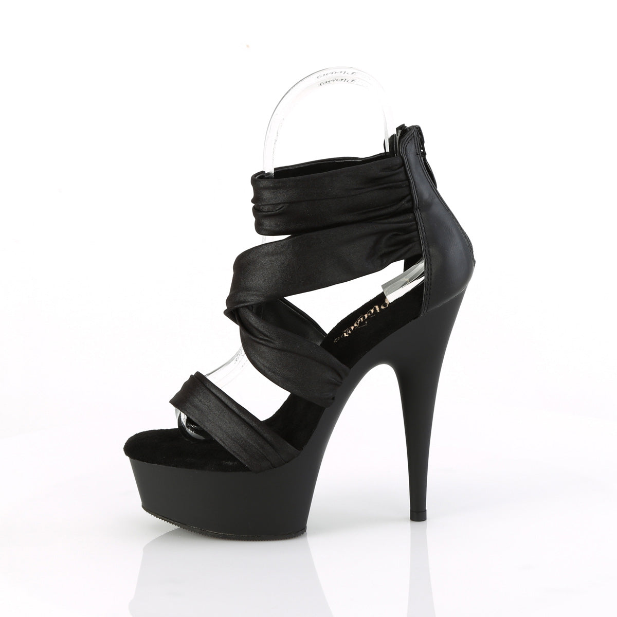 【PLEASER】DELIGHT-620 シューズ Blk Faux Le-Fabric/Blk Matte【取寄】