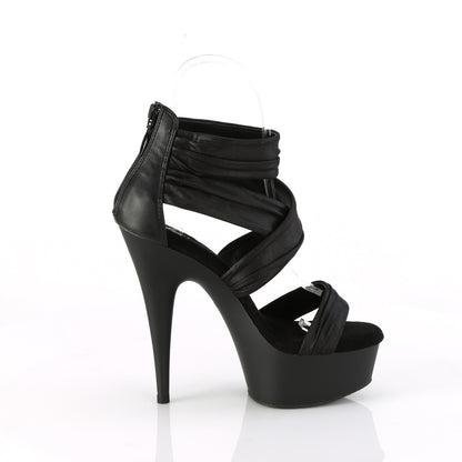 【PLEASER】DELIGHT-620 シューズ Blk Faux Le-Fabric/Blk Matte【取寄】