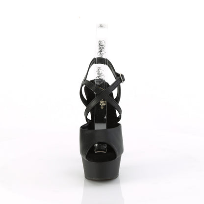 【PLEASER】DELIGHT-624-1 シューズ Blk Faux Leather/Blk Matte【取寄】
