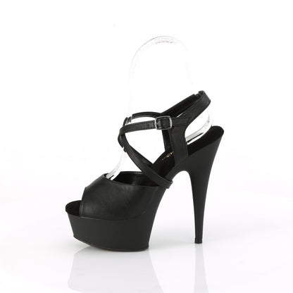 【PLEASER】DELIGHT-624-1 シューズ Blk Faux Leather/Blk Matte【取寄】