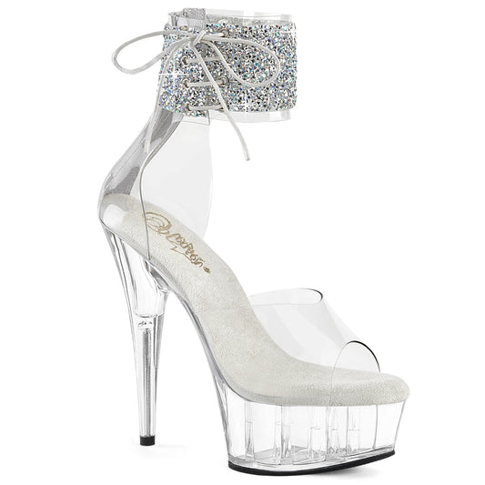 【PLEASER】DELIGHT-624RS-02 プラットフォームシューズ Clr-Slv AB RS/Clr【取寄】